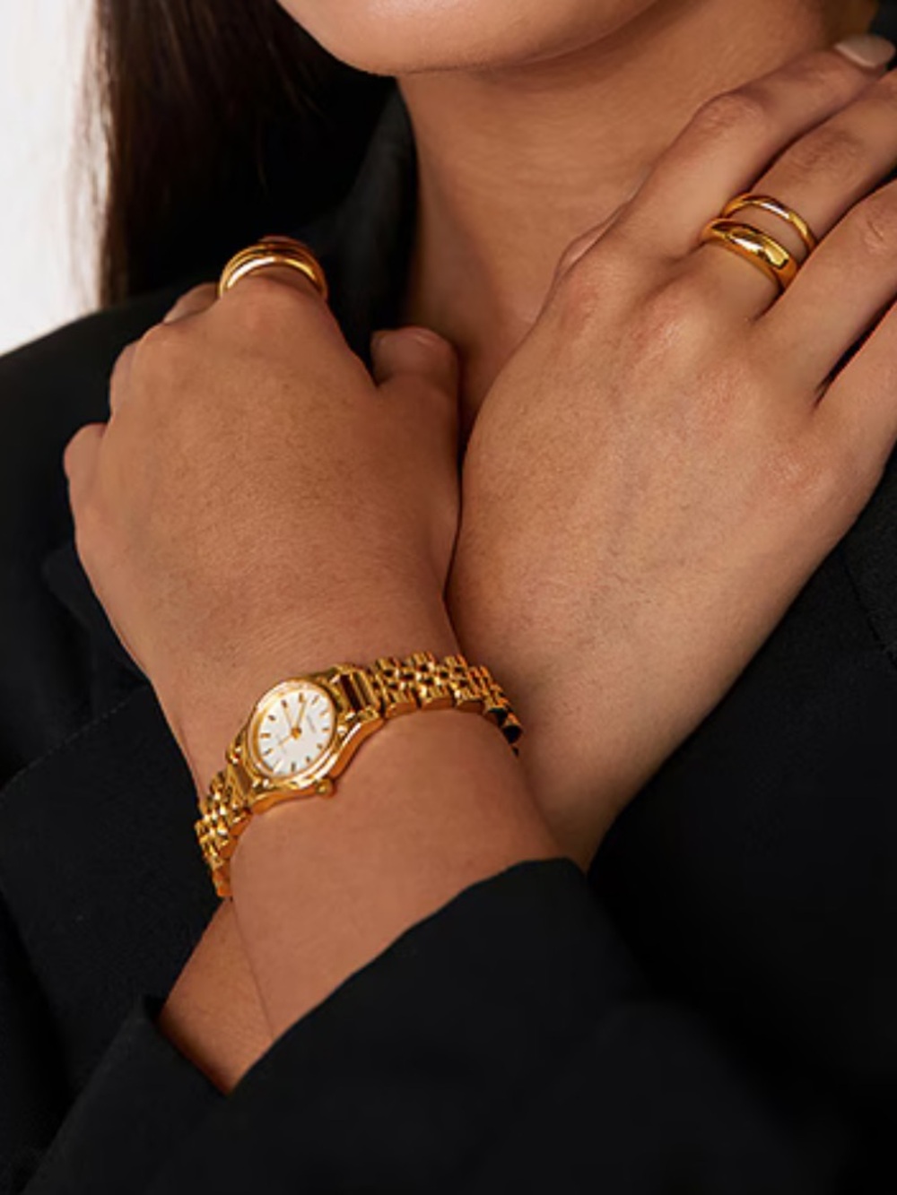 REVOLVE Cendre Isobel Gold Watch in White